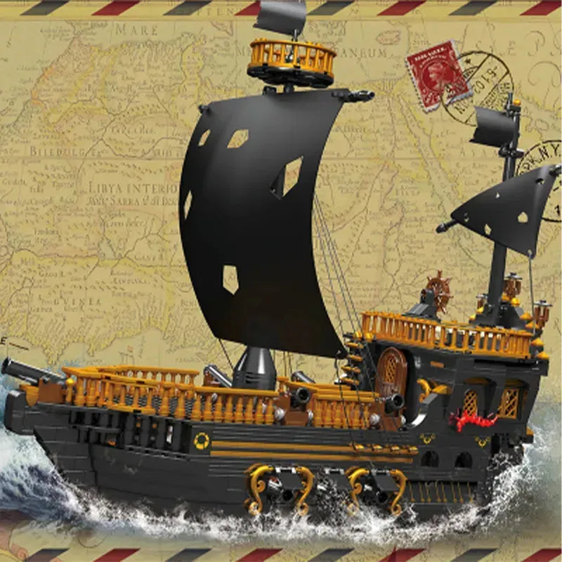 Mould King MOC Building Block Set: 13083 Pirates Of Caribbean The Seagull Ship, Model MK13083