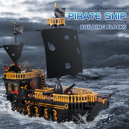 Mould King MOC Building Block Set: 13083 Pirates Of Caribbean The Seagull Ship, Model MK13083