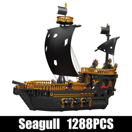 Mould King MOC Building Block Set: 13083 Pirates Of Caribbean The Seagull Ship, Model MK13083