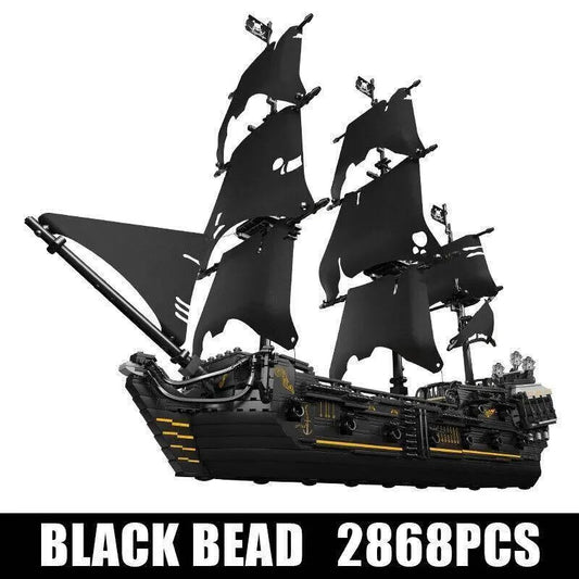 Mould King MOC Building Block Set: 13111 Pirates Of Caribbean Black Pearl Ship, Model MK13111