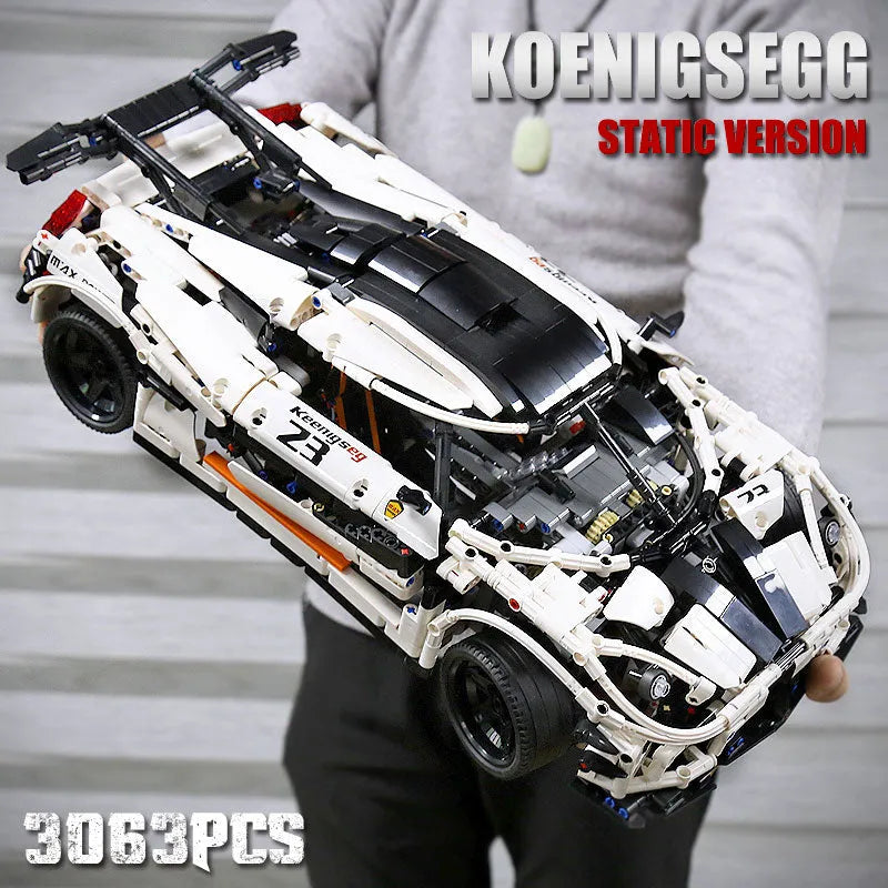 Mould King MOC Motorized Building Block Set: 13120 Supercar Koenigsegg One Racing Car