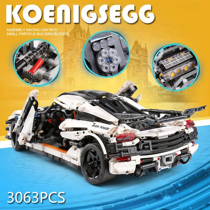 Mould King MOC Motorized Building Block Set: 13120 Supercar Koenigsegg One Racing Car