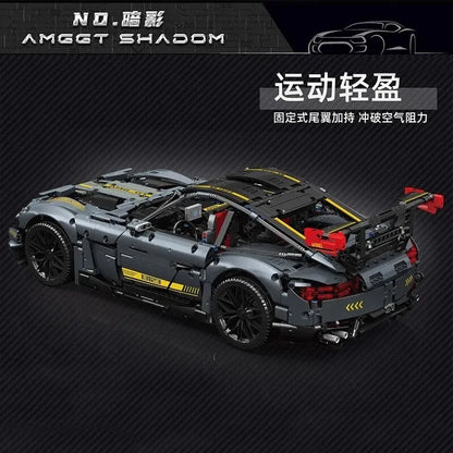 Mould King MOC Motorized Building Block Set: 13123 AMG GTR Shadow Roadster Racing Car, Model K13123