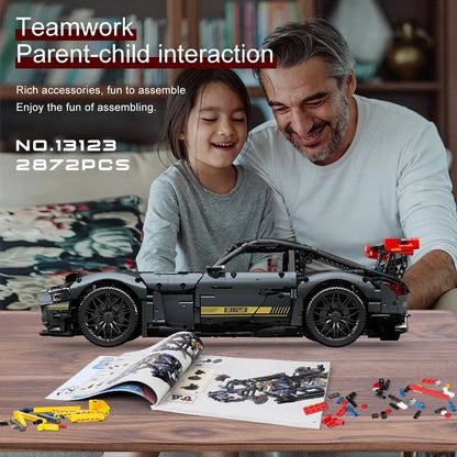 Mould King MOC Motorized Building Block Set: 13123 AMG GTR Shadow Roadster Racing Car, Model K13123