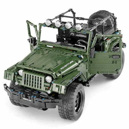 Mould King MOC Motorized Building Block Set: 13124 RC APP 4WD Off-Road Adventure SUV Car, Model 13124D