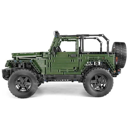 Mould King MOC Motorized Building Block Set: 13124 RC APP 4WD Off-Road Adventure SUV Car, Model 13124D