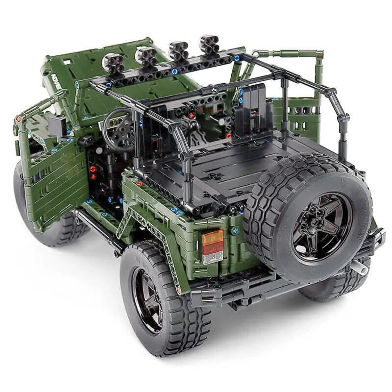 Mould King MOC Motorized Building Block Set: 13124 RC APP 4WD Off-Road Adventure SUV Car, Model 13124D