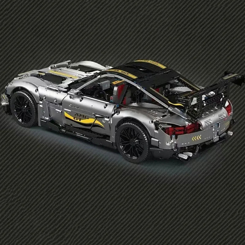 Mould King MOC Motorized Building Block Set: 13126 AMG GTR QUICKSILVER Racing Car, Model K13126