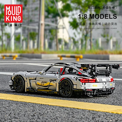 Mould King MOC Motorized Building Block Set: 13126 AMG GTR QUICKSILVER Racing Car, Model K13126