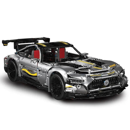 Mould King MOC Motorized Building Block Set: 13126 AMG GTR QUICKSILVER Racing Car, Model K13126
