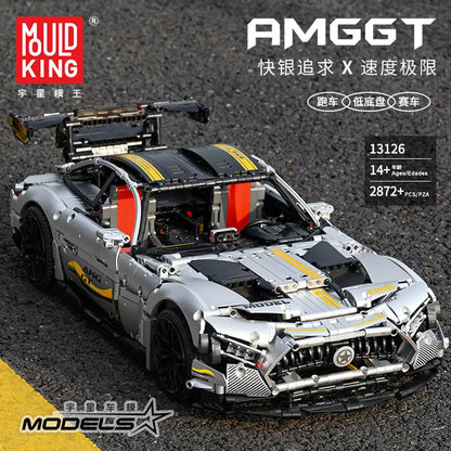 Mould King MOC Motorized Building Block Set: 13126 RC APP QUICKSILVER Racing Car, Model K13126PF
