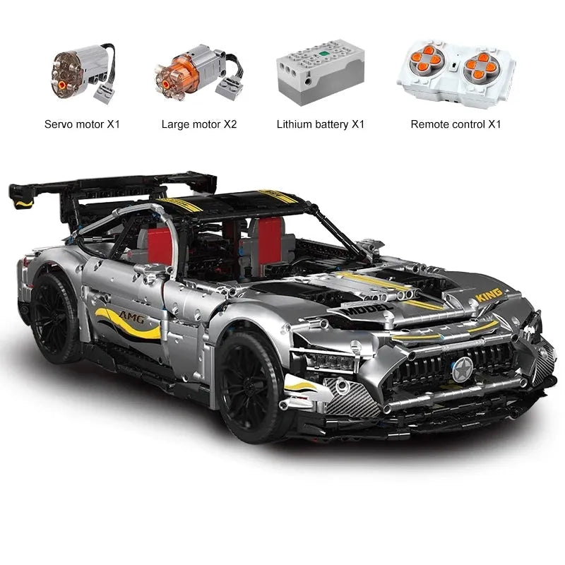 Mould King MOC Motorized Building Block Set: 13126 RC APP QUICKSILVER Racing Car, Model K13126PF