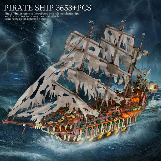Mould King MOC Building Block Set: 13138 Pirates Of Caribbean Flying Dutchman Ship