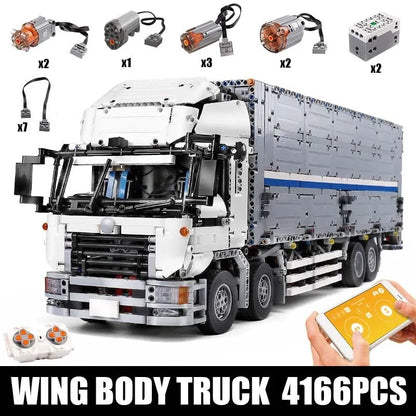 Mould King MOC Building Block Set: 13139 APP Motorized RC Heavy Wing Body Truck, Model K13139