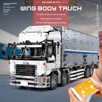 Mould King MOC Building Block Set: 13139 APP Motorized RC Heavy Wing Body Truck, Model K13139