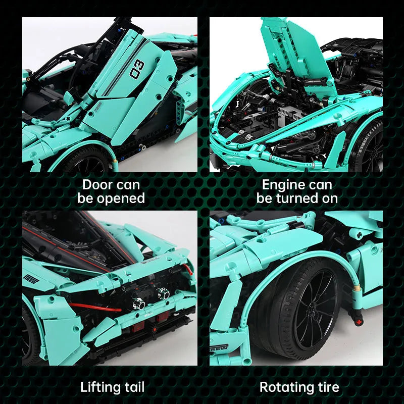 Mould King MOC Motorized Building Block Set: 13167 McLaren 720S Sport Racing Car