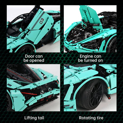 Mould King MOC Motorized Building Block Set: 13167 McLaren 720S Sport Racing Car