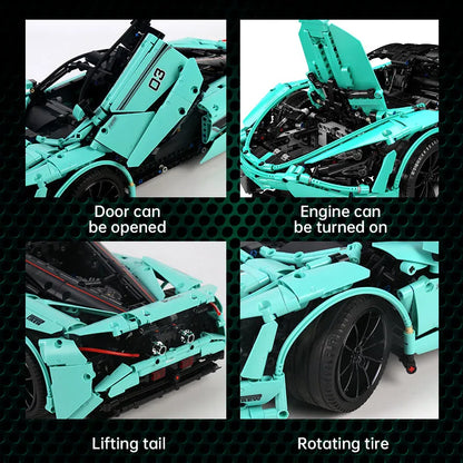 Mould King MOC Motorized Building Block Set: 13167D RC McLaren 720S Sports Racing Car
