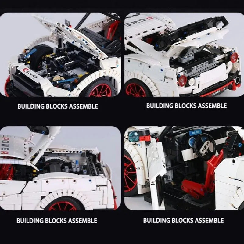 Mould King MOC Building Block Set: 13172 Nissan GTR Coupe Sports Racing Car, Model K13172
