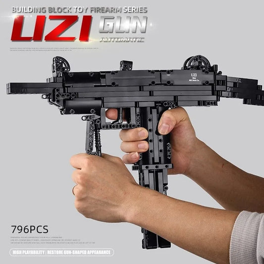 Mould King MOC Building Block Set: 14006 Military UZI SMG submachine Gun, Model K14006