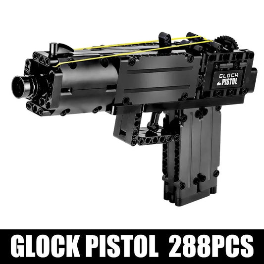 Mould King MOC Building Block Set: 14008 Military Weapons Glock Pistol Gun, Model K14008