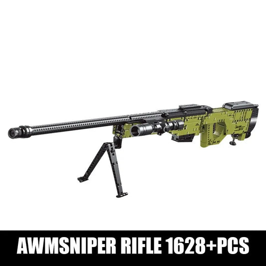 Mould King MOC Building Block Set: 14010 Military AWM Sniper Rifle Gun, Model K14010