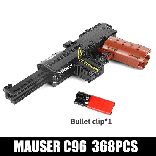Mould King MOC Building Block Set: 14011 Military Mauser C96 Pistol Gun, Model K14011