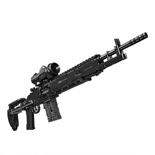 Mould King MOC Building Block Set: 14026 Military MK14 Battle Assault Rifle Gun, Model K14026