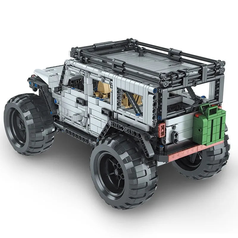 Mould King MOC Motorized Building Block Set: 15009 RC Jeep Wrangler Expedition SUV Car, Model K15009