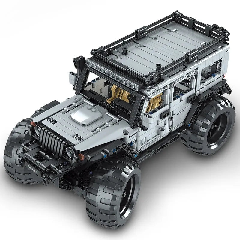 Mould King MOC Motorized Building Block Set: 15009 RC Jeep Wrangler Expedition SUV Car, Model K15009