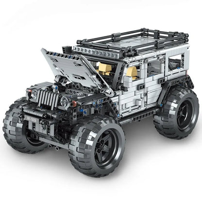 Mould King MOC Motorized Building Block Set: 15009 RC Jeep Wrangler Expedition SUV Car, Model K15009