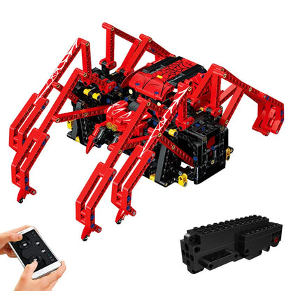 Mould King MOC Motorized Building Block Set: 15053 Technical RC Robot Red Spider, Model K15053