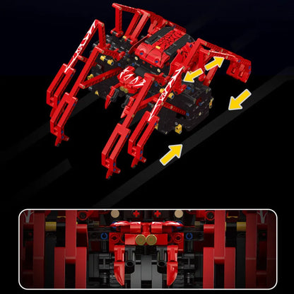 Mould King MOC Motorized Building Block Set: 15053 Technical RC Robot Red Spider, Model K15053