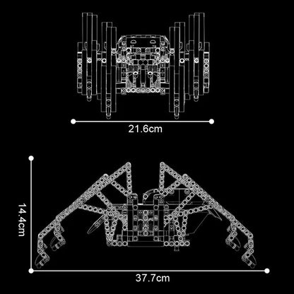 Mould King MOC Motorized Building Block Set: 15053 Technical RC Robot Red Spider, Model K15053
