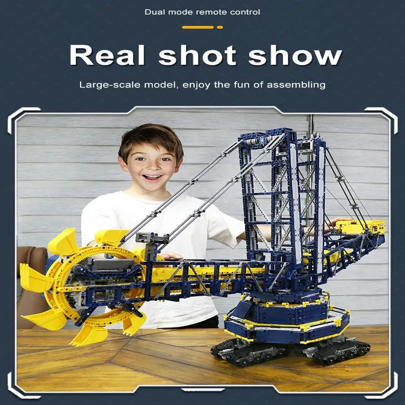 Mould King MOC Building Block Set: 17006 Motorized RC Bucket Wheel Excavator