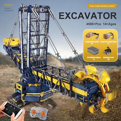 Mould King MOC Building Block Set: 17006 Motorized RC Bucket Wheel Excavator