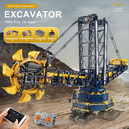 Mould King MOC Building Block Set: 17006 Motorized RC Bucket Wheel Excavator