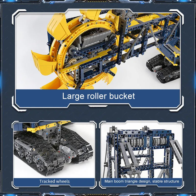 Mould King MOC Building Block Set: 17006 Motorized RC Bucket Wheel Excavator