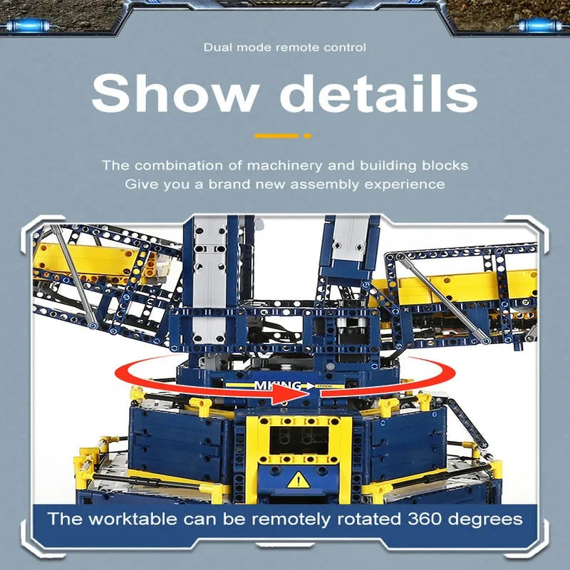 Mould King MOC Building Block Set: 17006 Motorized RC Bucket Wheel Excavator