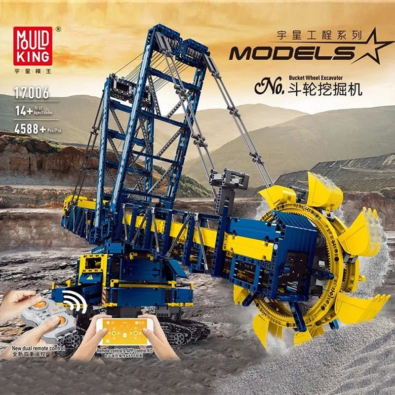 Mould King MOC Building Block Set: 17006 Motorized RC Bucket Wheel Excavator