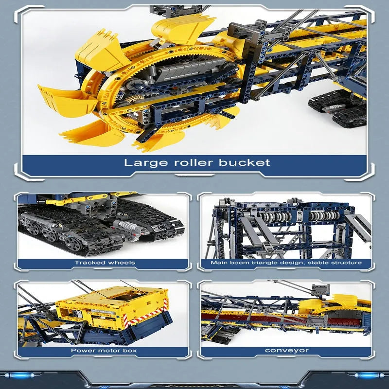 Mould King MOC Building Block Set: 17006 Motorized RC Bucket Wheel Excavator
