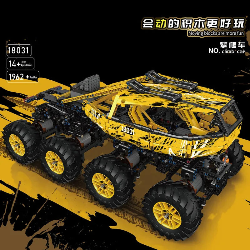 Mould King MOC Motorized Building Block Set: 18030 RC Heavy Firefox Climbing Truck, Model K18030