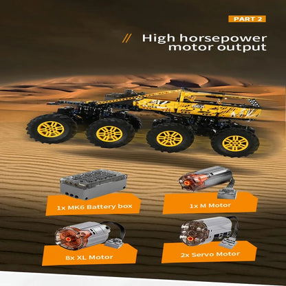 Mould King MOC Motorized Building Block Set: 18030 RC Heavy Firefox Climbing Truck, Model K18030