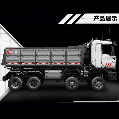 Mould King MOC Motorized Building Block Set: 19013 APP Heavy RC Pneumatic Dump Truck, Model K19013