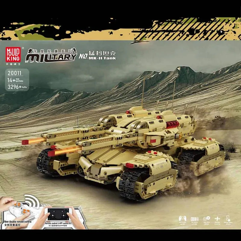 Mould King MOC Building Block Set: 20011 Motorized RC Heavy Mammoth Tank