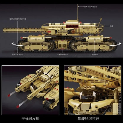 Mould King MOC Building Block Set: 20011 Motorized RC Heavy Mammoth Tank