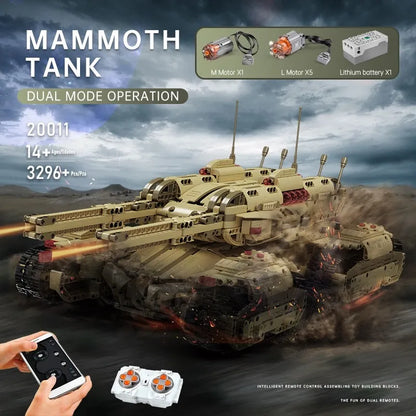 Mould King MOC Building Block Set: 20011 Motorized RC Heavy Mammoth Tank