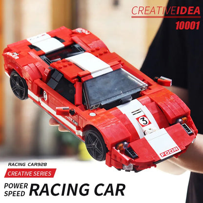 Mould King MOC Building Block Set: 2005 Ford GT Racing Sports Car 10001, Model K10001