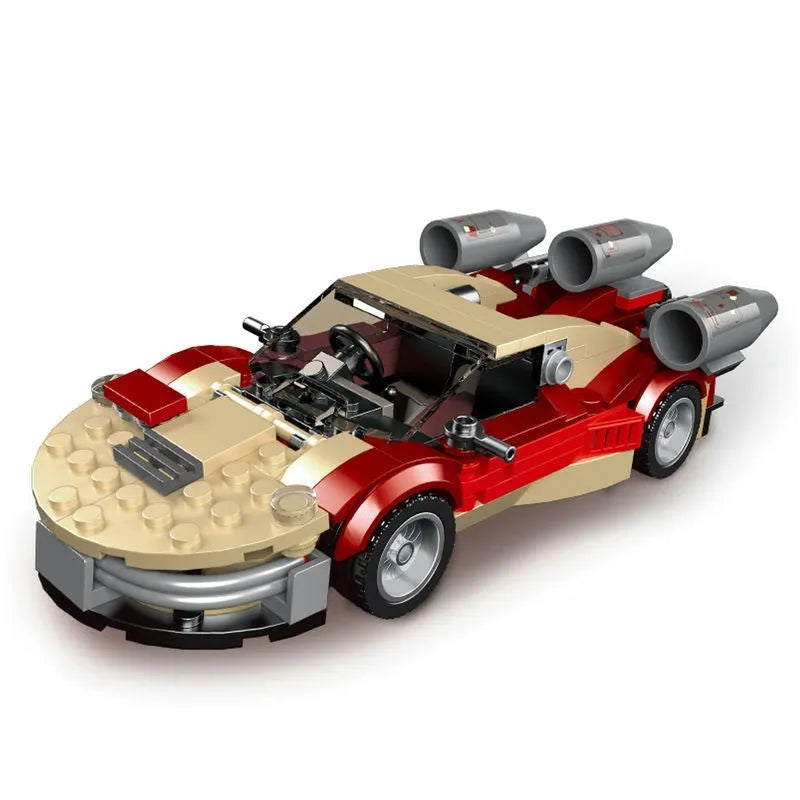 Mould King MOC Building Block Set: 27017 Mini Aland Airship Super Racing Car, Model K27017