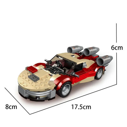 Mould King MOC Building Block Set: 27017 Mini Aland Airship Super Racing Car, Model K27017